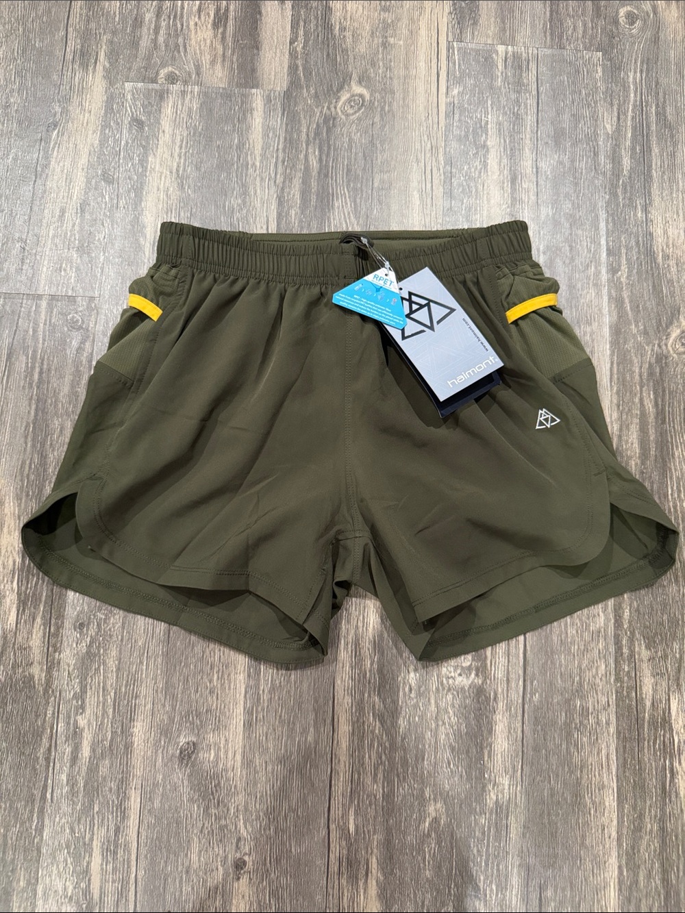 Haimont Olive Green Performance Running Shorts